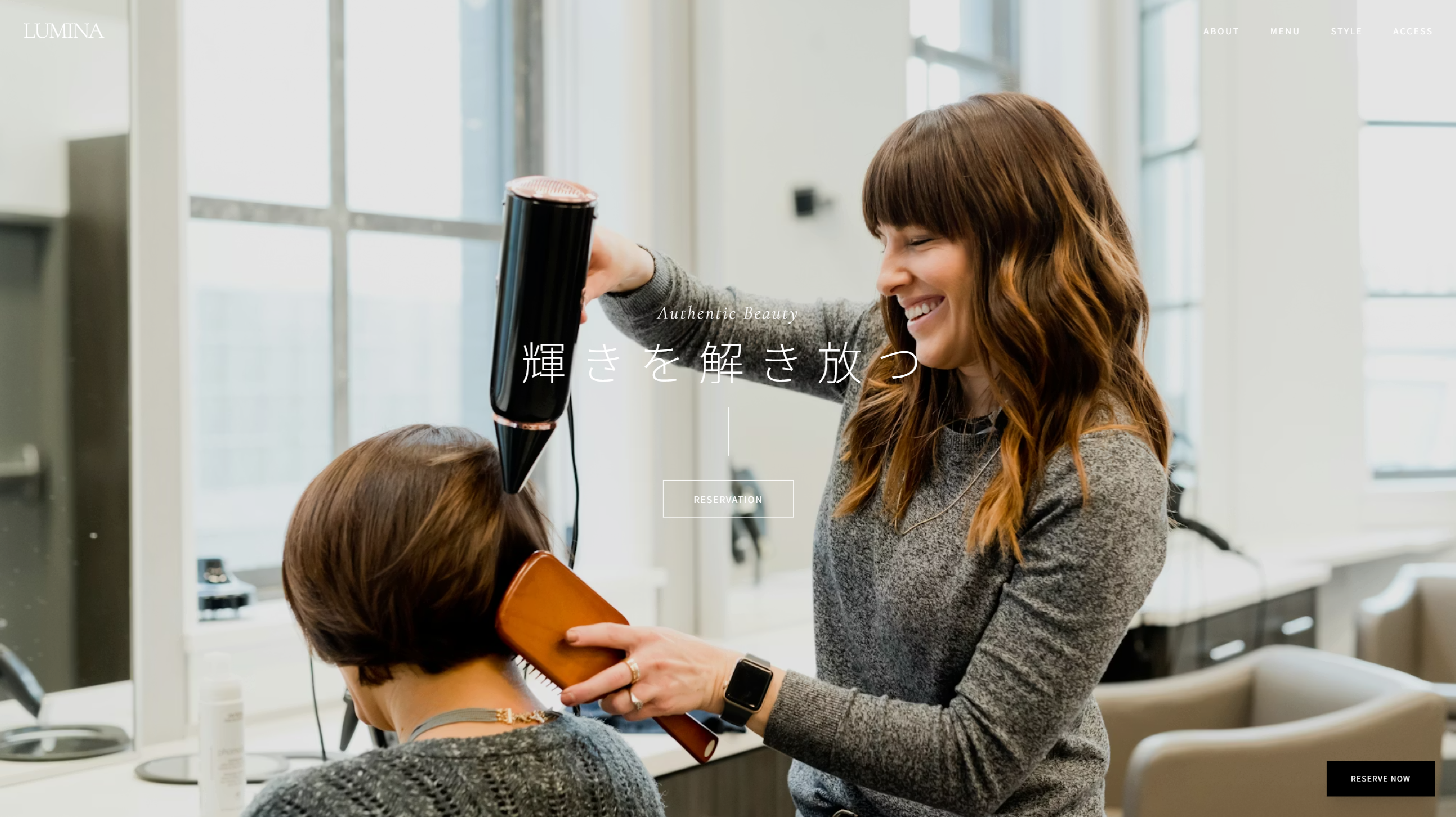 ヘアサロン サンプルトップページ
